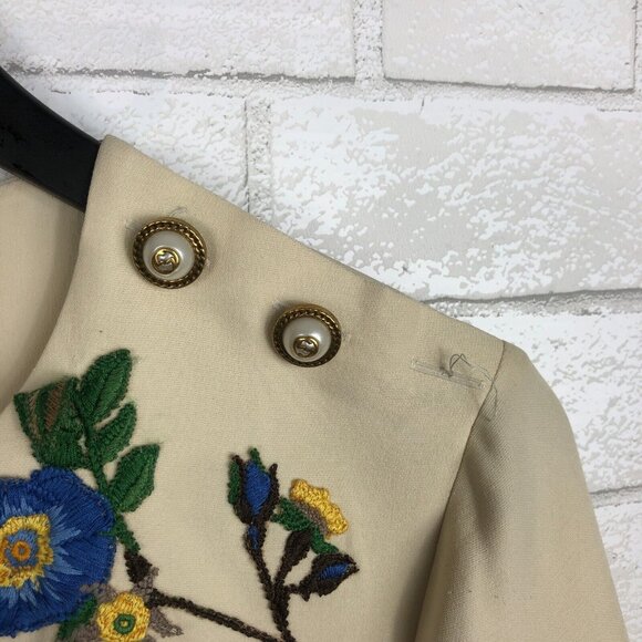 GUCCI Women's $4300 Ivory Embroidered Cady Crepe Wool-Blend Dress sz 42 NWD - Picture 8 of 12